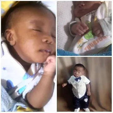Sleeping Baby in White Outfit