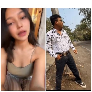 Woman Speaking and Man on Street