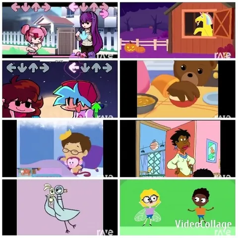 Animated Characters in Colorful Settings