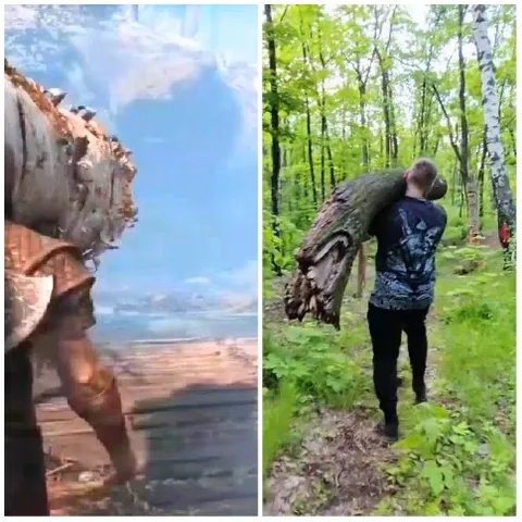 Video Game Character and Real Person