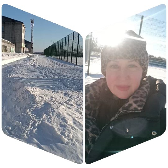 Snowy Path and Winter Outfit