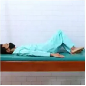 Relaxed Person on Green Mat