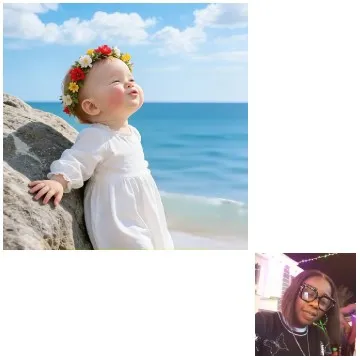 Baby by the Sea and Lively Setting