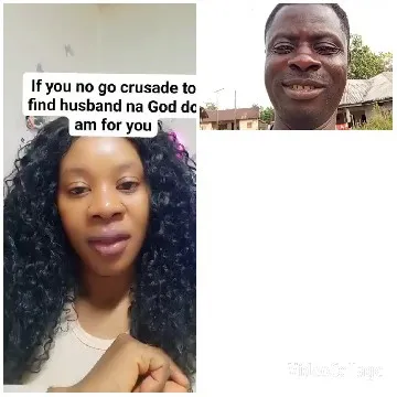 Woman Speaking Outdoors with Man