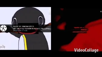 Penguin Character with Abstract Design