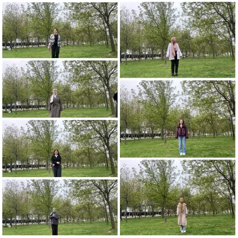 People Posing in a Park