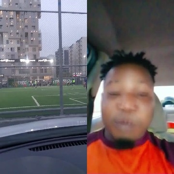 Soccer Game and Person in Car