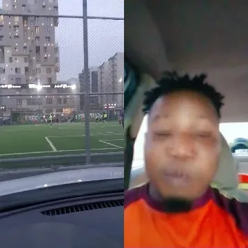 Soccer Game and Person in Car