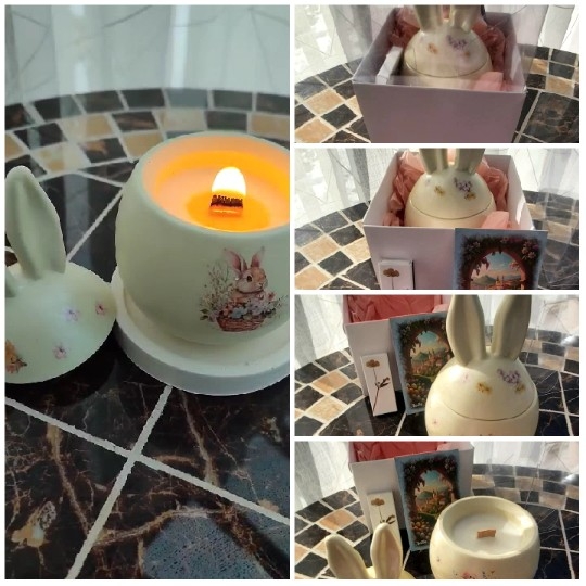 Decorative Bunny Candle Display