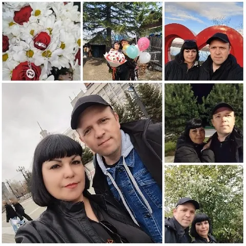 Couple Posing with Balloons Outdoors