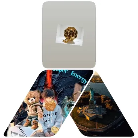 Stylized Lion Key and Statue View