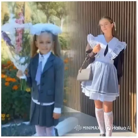 Girl with Flowers and Maid Outfit