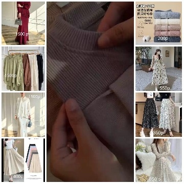 Variety of Clothing Items Displayed