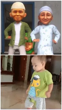 Animated Characters and Young Child