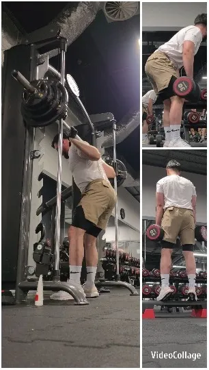 Person Exercising with Gym Machines