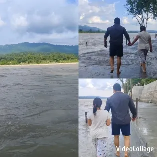 Scenic River Walk with Young Girl
