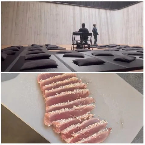 Room with Cushions and Raw Meat
