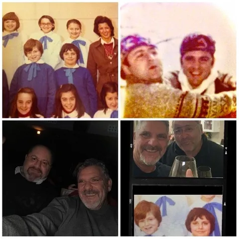 Children in Choir and Smiling Men