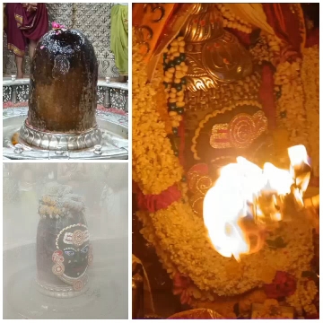 Religious Ceremony with Deity and Lingam