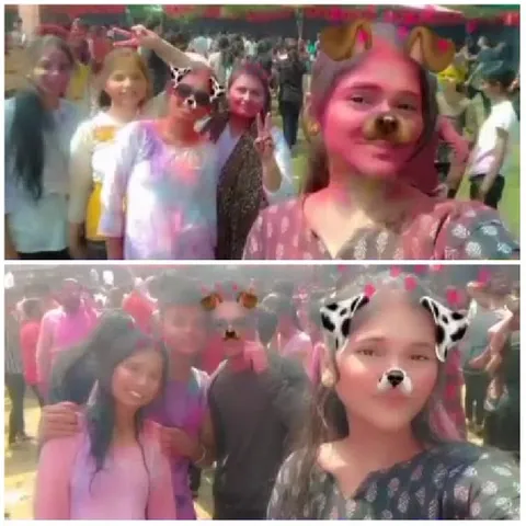 Festival Celebration with Colorful Powder