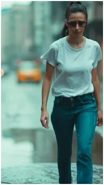 Walking On City Street Scene