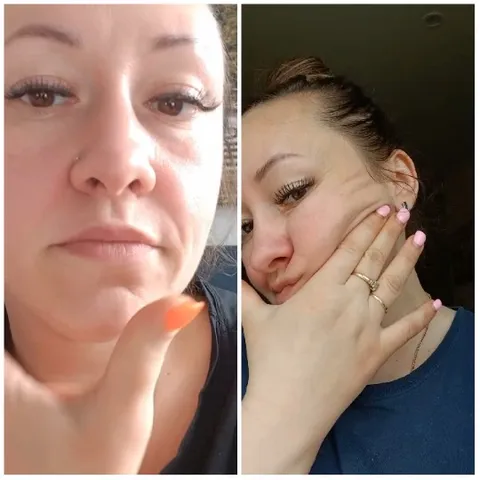 Close-Up and Touching Cheek