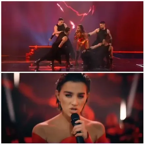 Performers on Stage with Red Lighting