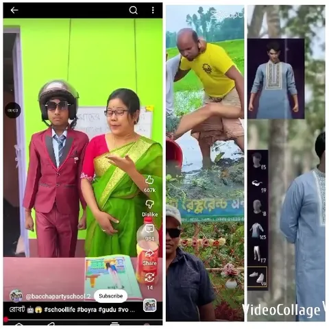 Three Different Scenes Collage