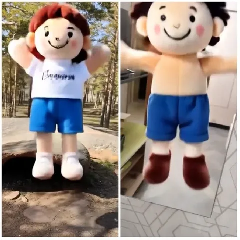 Plush Dolls in Different Settings