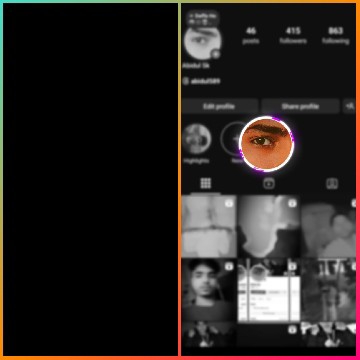 Instagram Profile with Eye Focus
