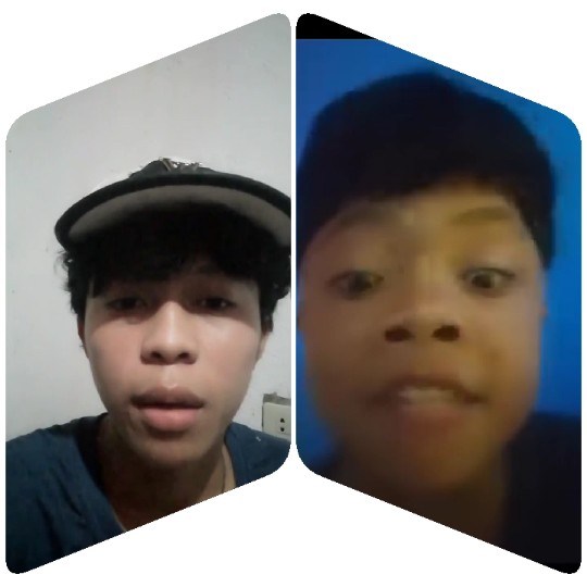 Two Young Individuals in Split-Screen