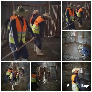 Construction Workers in Metal Structure