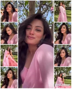 Woman in Pink Dress Outdoors