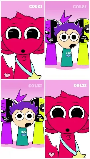 Cartoon Characters in Playful Segments