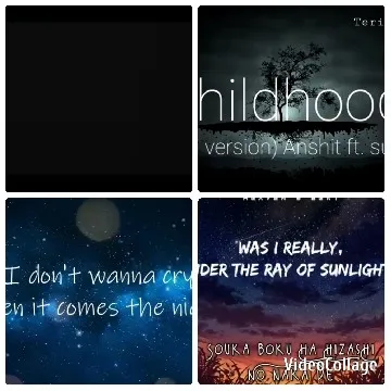 Dark Scene with Night Sky and Text