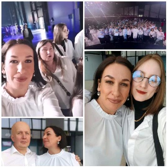 Gathering of Friends in White Attire