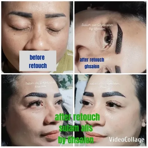 Before and After Eyebrow Retouch