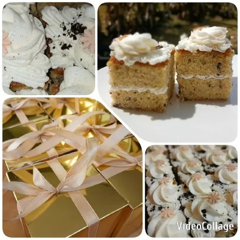 Cakes with Decorative Flowers and Ribbons