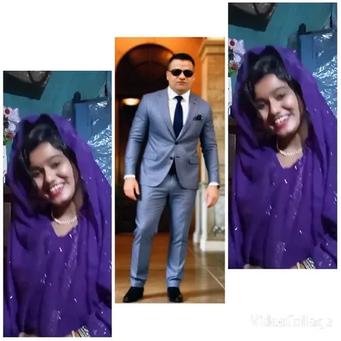 Smiling Woman and Man at Entrance