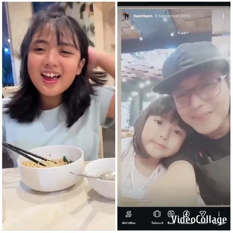 Girl Smiling with Bowl of Noodles