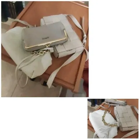 Handbags and Sweater on Table