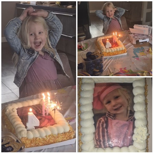 Child Celebrating Fourth Birthday