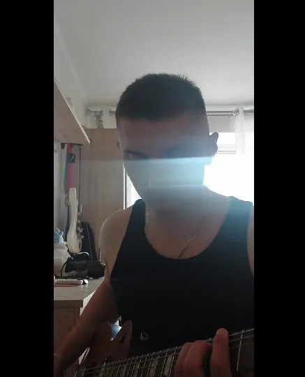 Electric Guitar Performance at Home