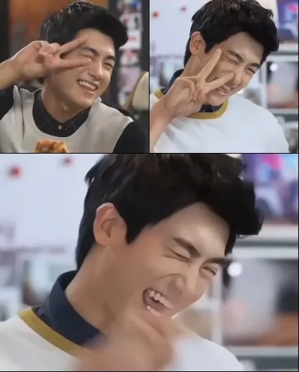 Smiling Person Making V-Sign Indoors