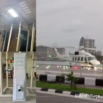 Helicopter on Urban Helipad
