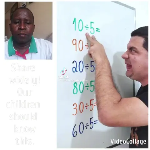 Man Pointing to Division Problems
