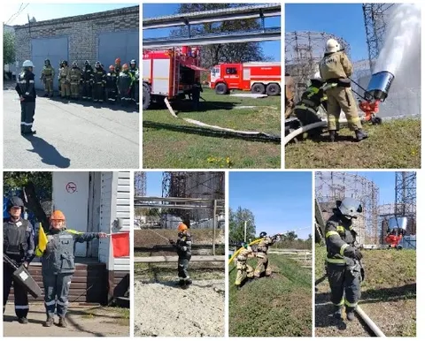 Firefighters Engaging in Drills