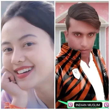 Smiling Woman and Posing Man