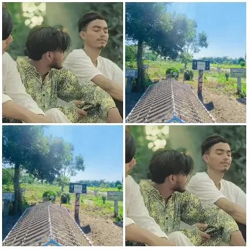Men Talking in Natural Outdoor Setting