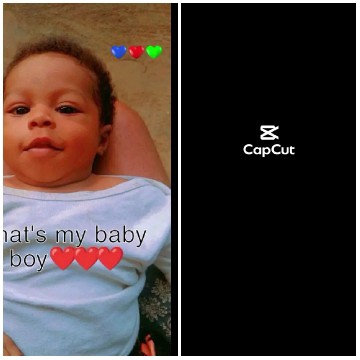 Calm Baby with Heart Emojis